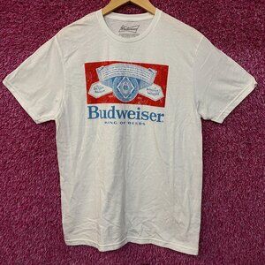 Budweiser King Of Beers Vintage Style Graphic T-Shirt Medium